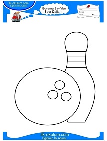 Çocuklar İçin Bowling Boyama Sayfaları 